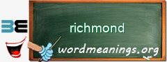 WordMeaning blackboard for richmond